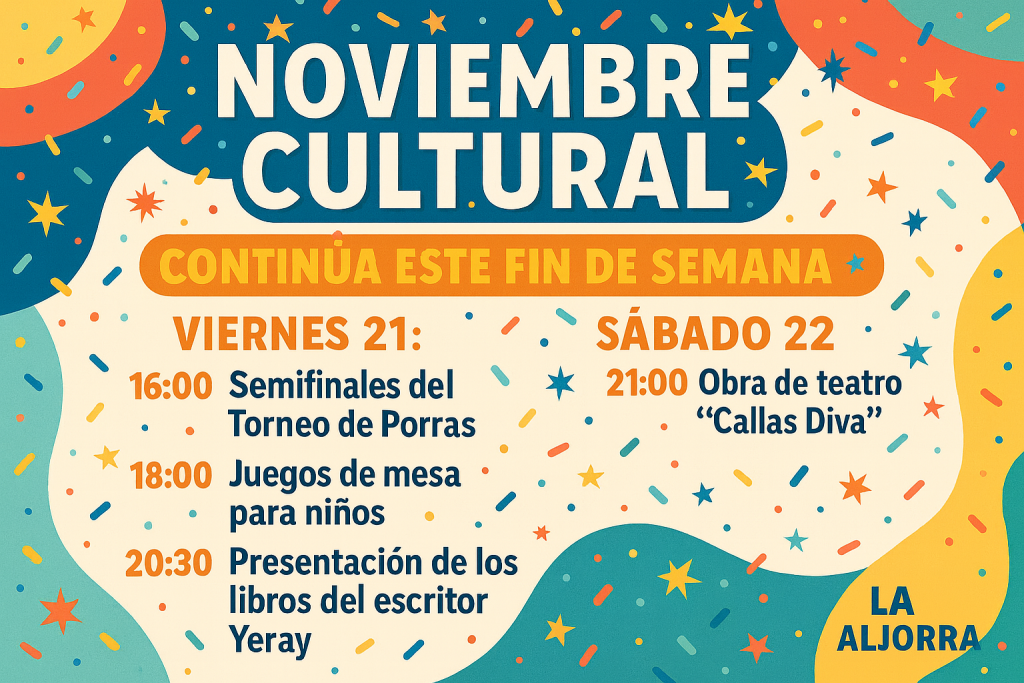Noviembre Cultural continúa este fin de semana en La Aljorra